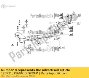 Piaggio Group 126921 pipe - Bottom side