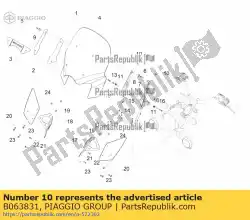 Ici, vous pouvez commander le couverture auprès de Piaggio Group , avec le numéro de pièce B063831: