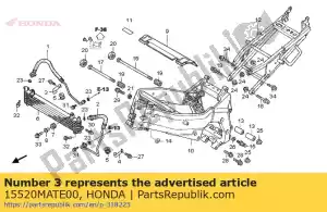 honda 15520MATE00 clamper, tuyau d'huile - La partie au fond