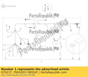 Piaggio Group 679237 wi?zka przewodów - Dół