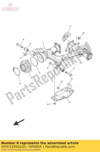 yamaha 4XEF219X0100 cover - Bottom side