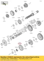 Qui puoi ordinare marcia, uscita 3a, 28 t da Kawasaki , con numero parte 132620738: