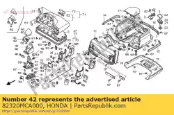 Here you can order the cover a, r. Armrest from Honda, with part number 82320MCA000: