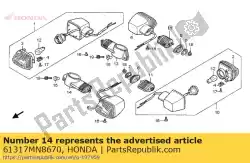 Aquí puede pedir quédate, l. Fr. Guiño de Honda , con el número de pieza 61317MN8670: