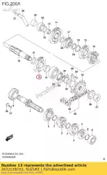 versnelling, 2e aangedreven van Suzuki, met onderdeel nummer 2432128C02, bestel je hier online: