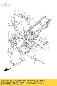 yamaha 4KG211500033 tubo inferior comp.2 - Lado inferior