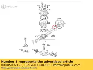 Piaggio Group 00H05007123 conjunto de pistão do cilindro - Lado inferior