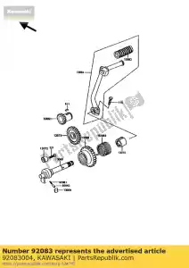 kawasaki 92083004 ressort-kickstarter kh100-a4 - La partie au fond