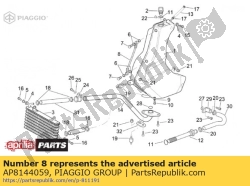 Aprilia AP8144059, Oil level pipe, OEM: Aprilia AP8144059