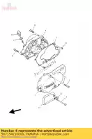 5R7154210000, Yamaha, pokrywa skrzyni korbowej 2 yamaha pw 80 1986 1993 1995 1996 1997 1998 1999 2000 2001 2002 2003 2004 2005 2006 2007 2008 2009 2010 2011, Nowy