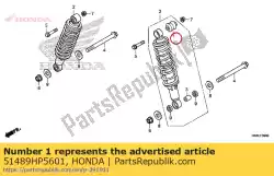 Here you can order the bush, damper from Honda, with part number 51489HP5601:
