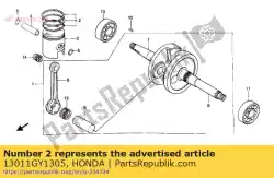 Ici, vous pouvez commander le jeu de segments, piston (std.) ( auprès de Honda , avec le numéro de pièce 13011GY1305: