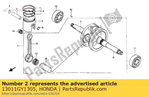 Honda 13011GY1305 jeu de segments, piston (std.) ( - La partie au fond