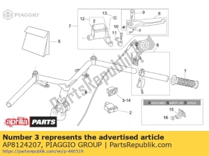 aprilia AP8124207 lichtknopf - Unterseite