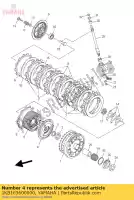 1KB163600000, Yamaha, plaque de pression ens. 2 yamaha yzf r 1000 2009 2010 2011 2012 2013 2014, Nouveau