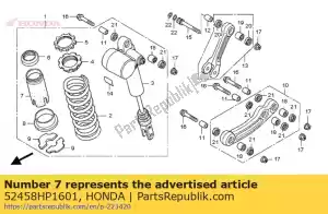 Honda 52458HP1601 guide, printemps - La partie au fond