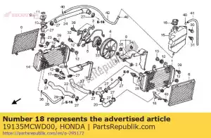 honda 19135MCWD00 fica, eu. radiador inferior - Lado inferior