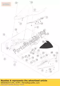 ktm 69004037144 swing arm bolt - Bottom side