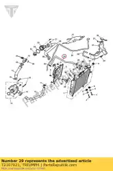 Here you can order the hose, formed, coolant, bypass from Triumph, with part number T2107021: