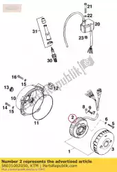 Qui puoi ordinare statore sciolto '13 da KTM , con numero parte 58031002050: