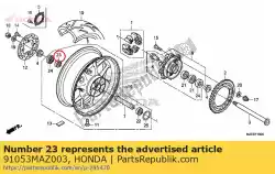 Aqui você pode pedir o rolamento, esfera radial, 620 em Honda , com o número da peça 91053MAZ003: