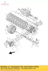 stang, duw 2 van Yamaha, met onderdeel nummer 5EL163570000, bestel je hier online: