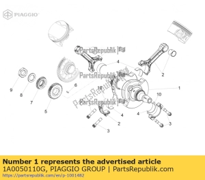 aprilia 1A0050110G crankshaft 