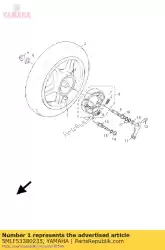 Aqui você pode pedir o roda fundida, traseira em Yamaha , com o número da peça 5MLF53380235: