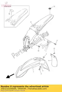 yamaha 33D216100000 pára-choque traseiro comp. - Lado inferior