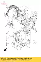 5YU212810000, Yamaha, tube diagonal yamaha mt 1670 2005 2006 2007 2008 2009, Nouveau