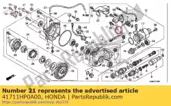 Aqui você pode pedir o permanecer comp., tampa da embreagem em Honda , com o número da peça 41711HP0A00: