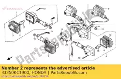 Aqui você pode pedir o conjunto de winker, l. Fr. (12v 21s) em Honda , com o número da peça 33350KC1900: