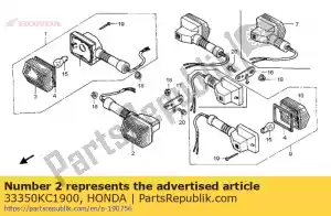 honda 33350KC1900 conjunto de winker, l. fr. (12v 21s) - Lado inferior