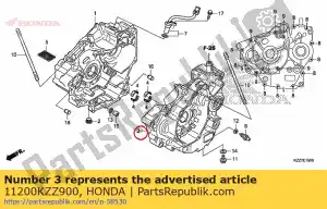 honda 11200KZZ900 carter comp., l. - La partie au fond