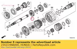 Here you can order the gear, mainshaft second(24t) from Honda, with part number 23421HN8000: