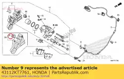 retainer van Honda, met onderdeel nummer 43112KT7761, bestel je hier online: