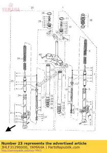 Yamaha 3HLF31290000 junta, bujão de drenagem - Lado inferior