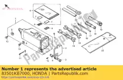 Ici, vous pouvez commander le boîte, outil auprès de Honda , avec le numéro de pièce 83501KB7000: