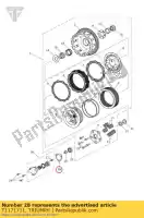 T1171711, Triumph, pakking hulpcilinder koppeling triumph tiger explorer tiger explorer xc trophy 1215 trophy 1215 se 1215 2012 2013 2014 2015 2016, Nieuw