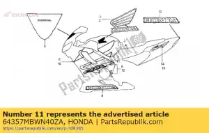 honda 64357MBWN40ZA striscia b, l. calandra inferiore * tipo1 * (tipo1) - Il fondo