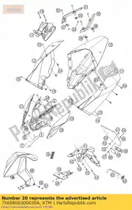 ktm 7560800300030A maska ??spojler lewy czarny - Dół