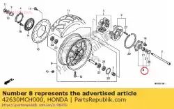 flensset, definitief aangedreven van Honda, met onderdeel nummer 42630MCH000, bestel je hier online: