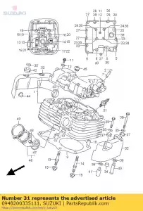 Suzuki 0948200335111 bougie x24epru9 - Bottom side