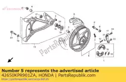 Here you can order the wheel sub assy., rr. *nh3 from Honda, with part number 42650KPR901ZA: