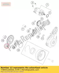 Aquí puede pedir engranaje de rueda libre de KTM , con el número de pieza 77840120000: