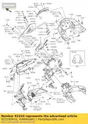 Here you can order the nut,5mm klz1000bff from Kawasaki, with part number 922100916: