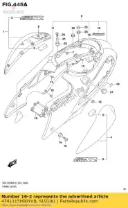 suzuki 4741115H00YVB spoiler de cubierta - Lado inferior