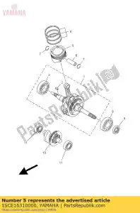 yamaha 1SCE16310000 piston (standard) - La partie au fond