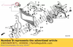 Ici, vous pouvez commander le joint, bouchon de radiateur (pictogramme) auprès de Honda , avec le numéro de pièce 19055KPC871: