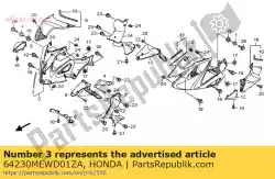 Here you can order the cowl set, r. Middle (wl) * type1 * (type1) from Honda, with part number 64230MEWD01ZA: